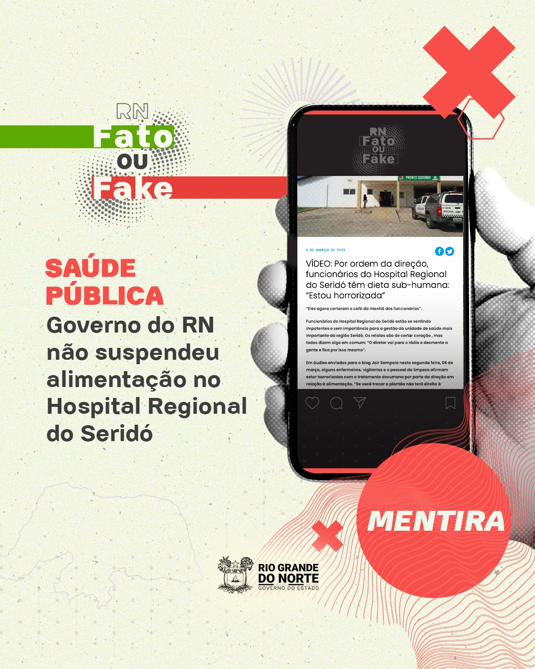 ÉFATO – Governo do RN não suspendeu alimentação no Hospital Regional do  Seridó - RN Fato ou Fake