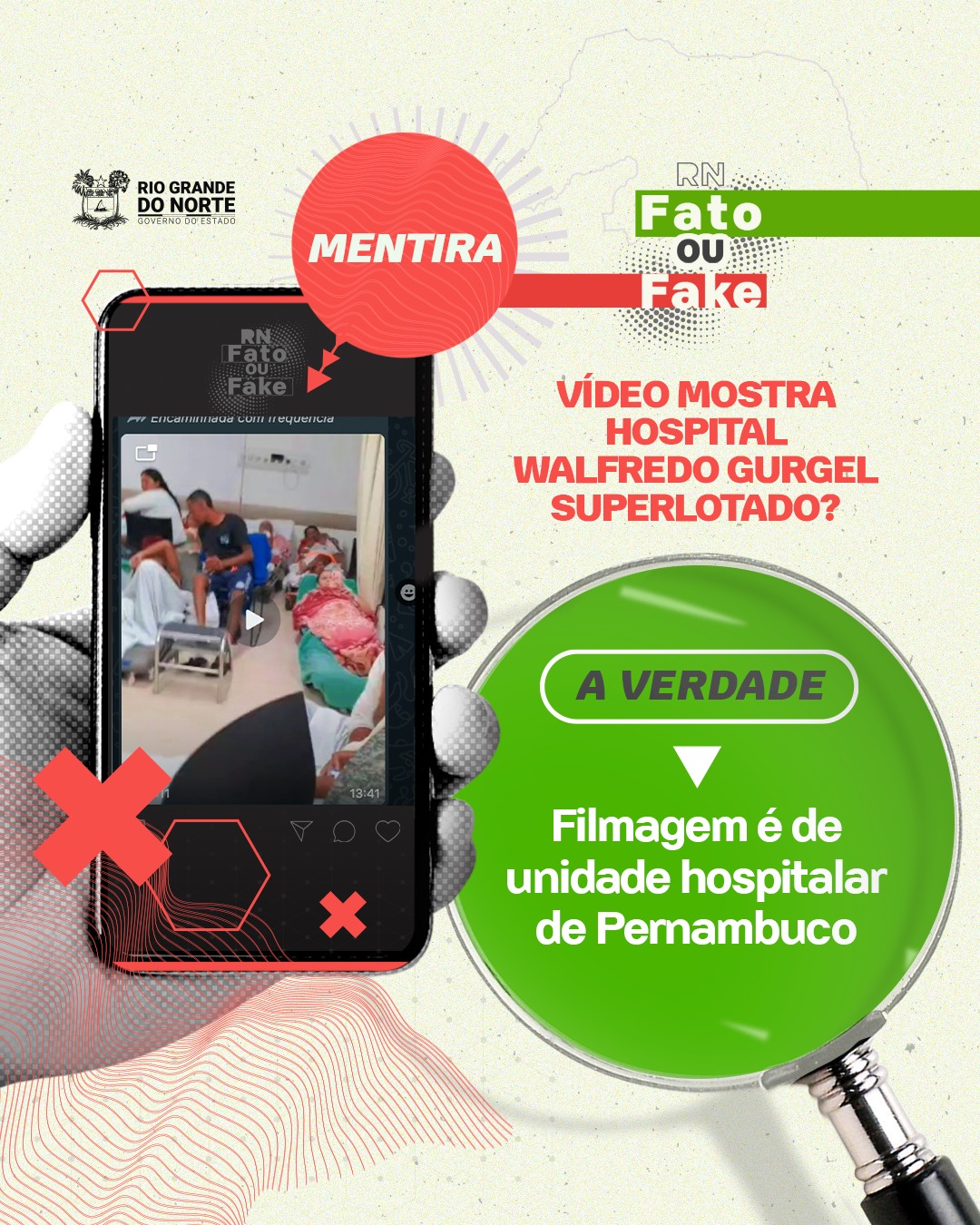 ÉFATO – Hospital que aparece superlotado em vídeo que circula nas redes não  é Walfredo Gurgel - RN Fato ou Fake