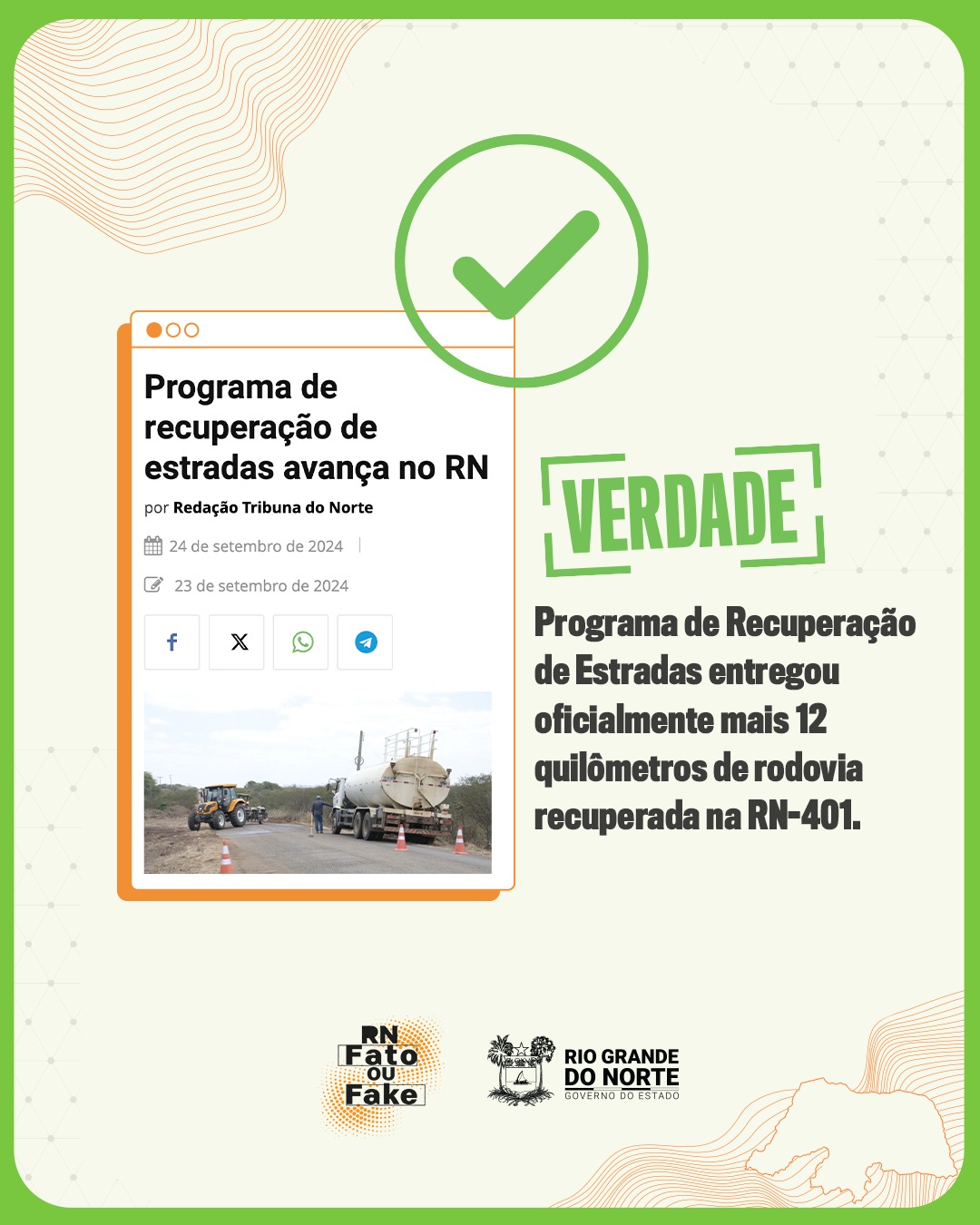 Programa de recuperação de estradas do Governo do RN avança